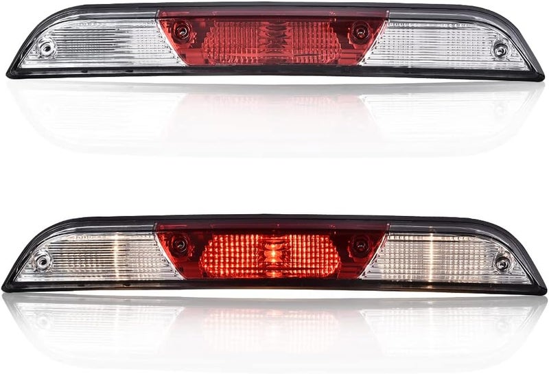 GPLUS LED 3rd Third Brake Light Compatible with Ford F150 2015 2016 2017,Compatible with F250 F350 F450 F550 Super Duty 2017 High Mount Rear Stop Light Cargo Lamp Red & Clear Lens Chrome Housing - Image 1
